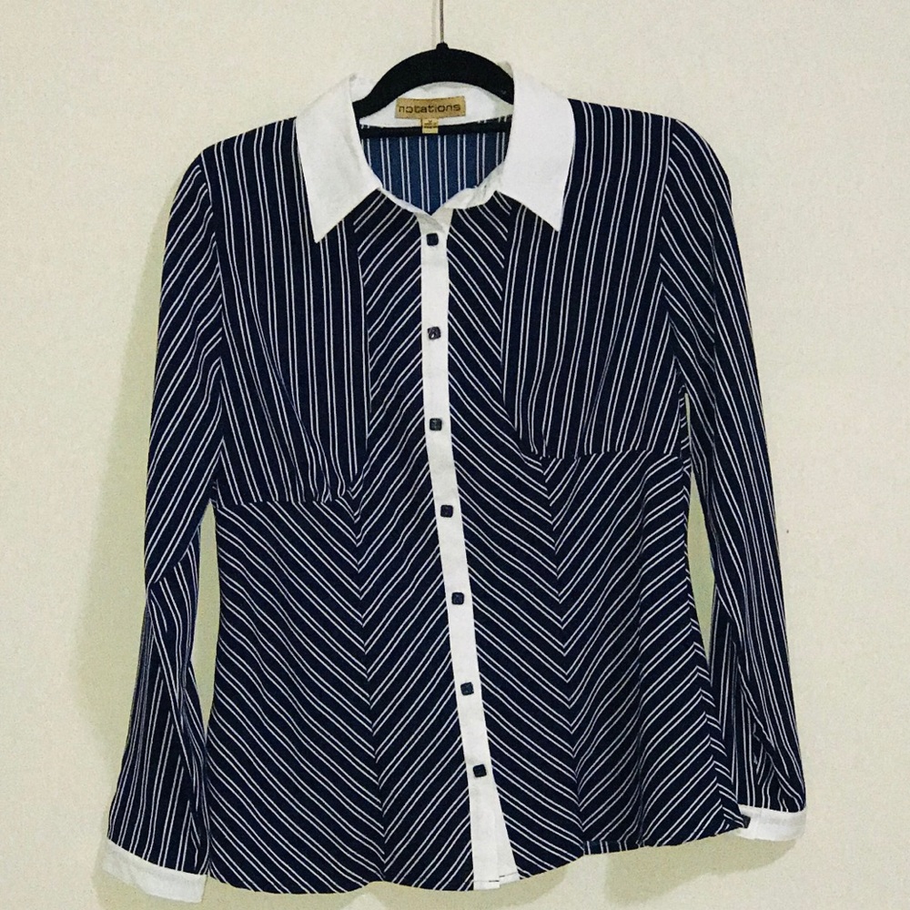 Button down business formal blouse
